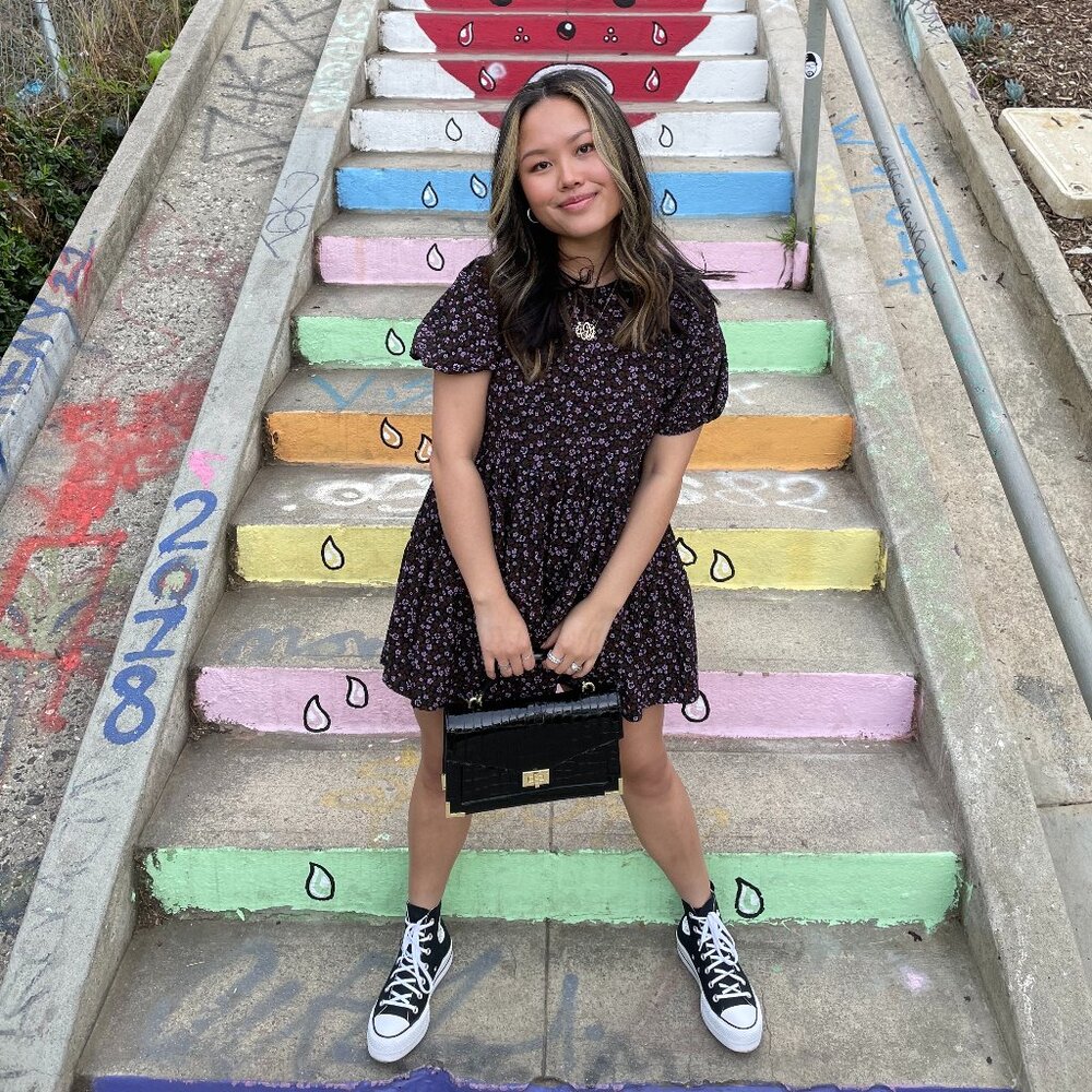 ASOS DESIGN Petite mini tiered smock dress in black